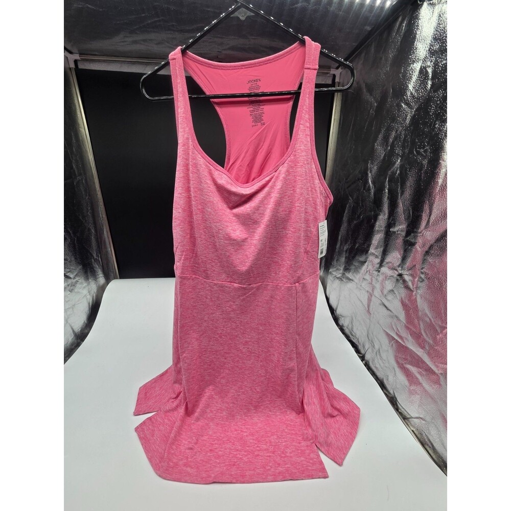 Jockey Womens EVERACTIVE Racerback Active Pickleball Dress Built In Bra Pink 1X - Picture 7 of 12
